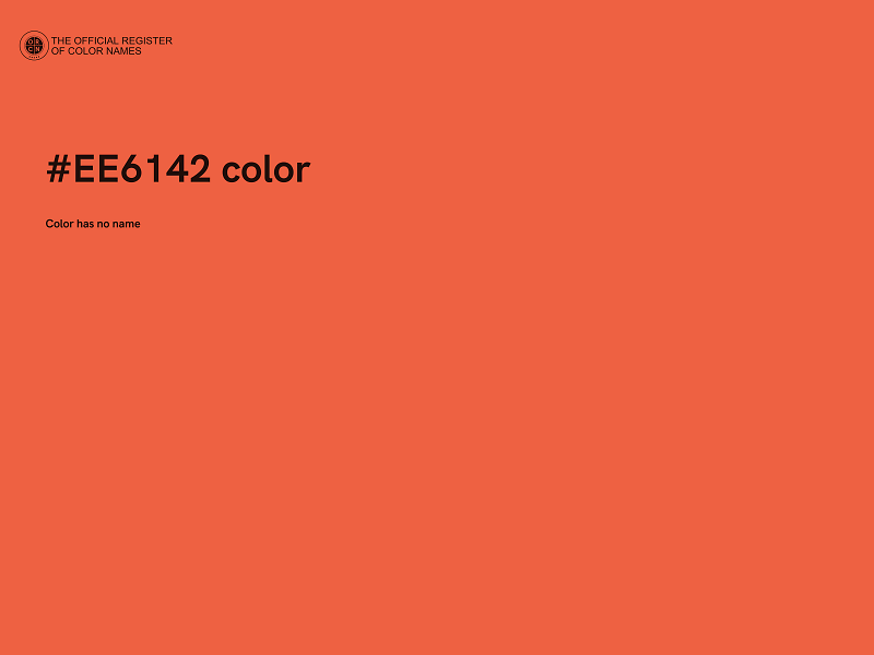 #EE6142 color image