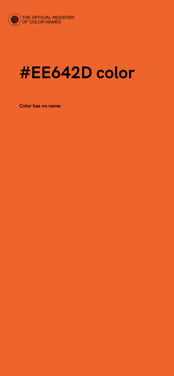 #EE642D color image