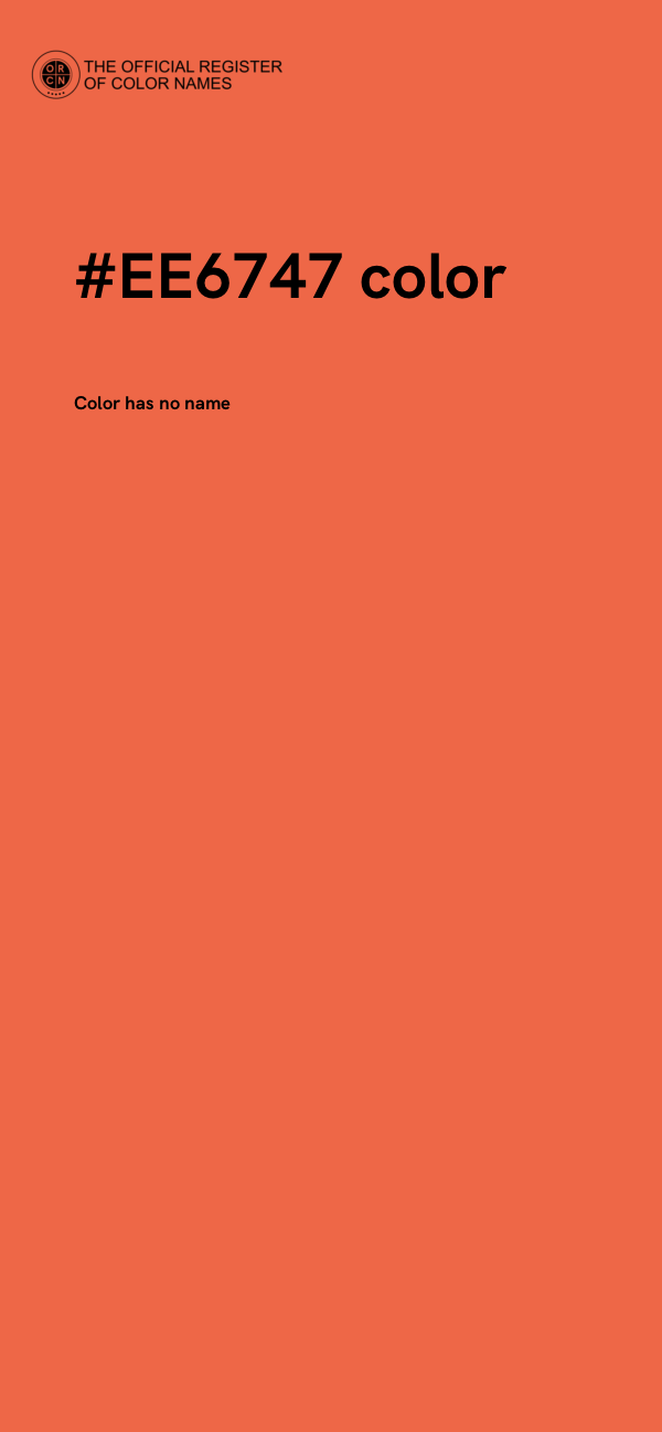 #EE6747 color image