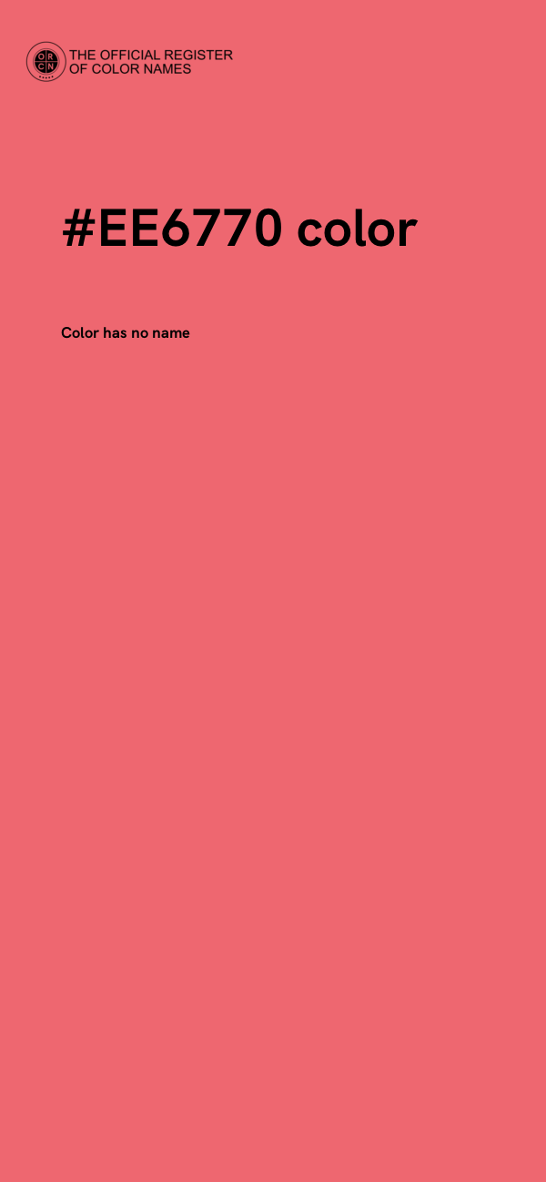 #EE6770 color image