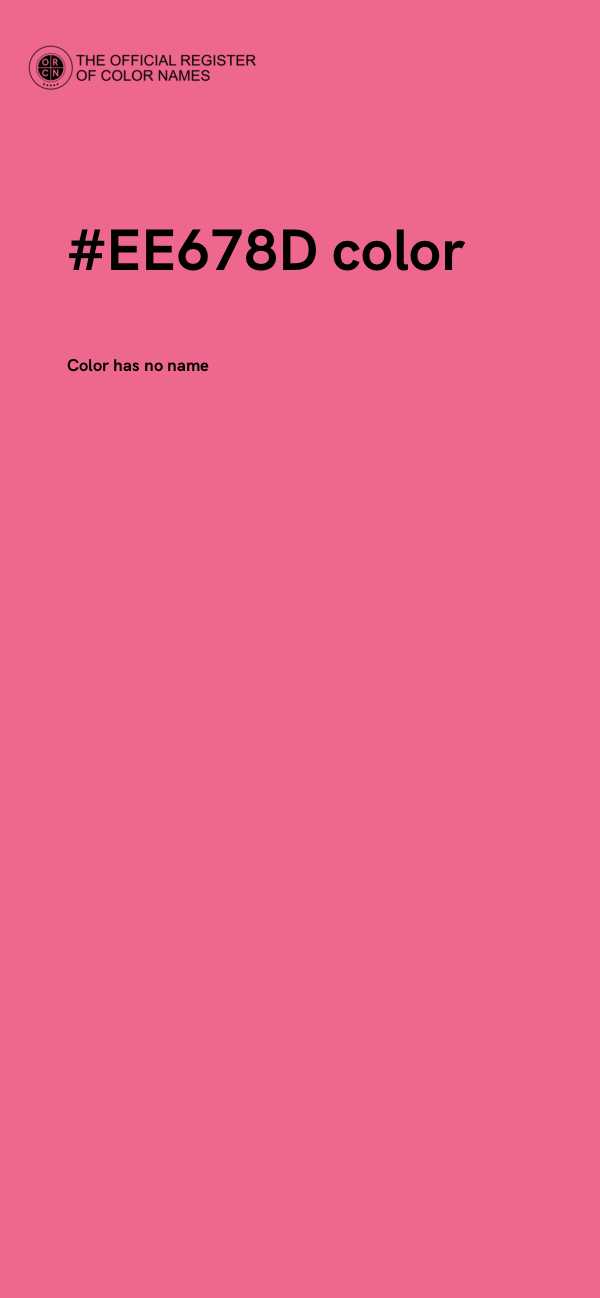 #EE678D color image