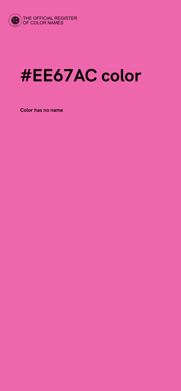 #EE67AC color image