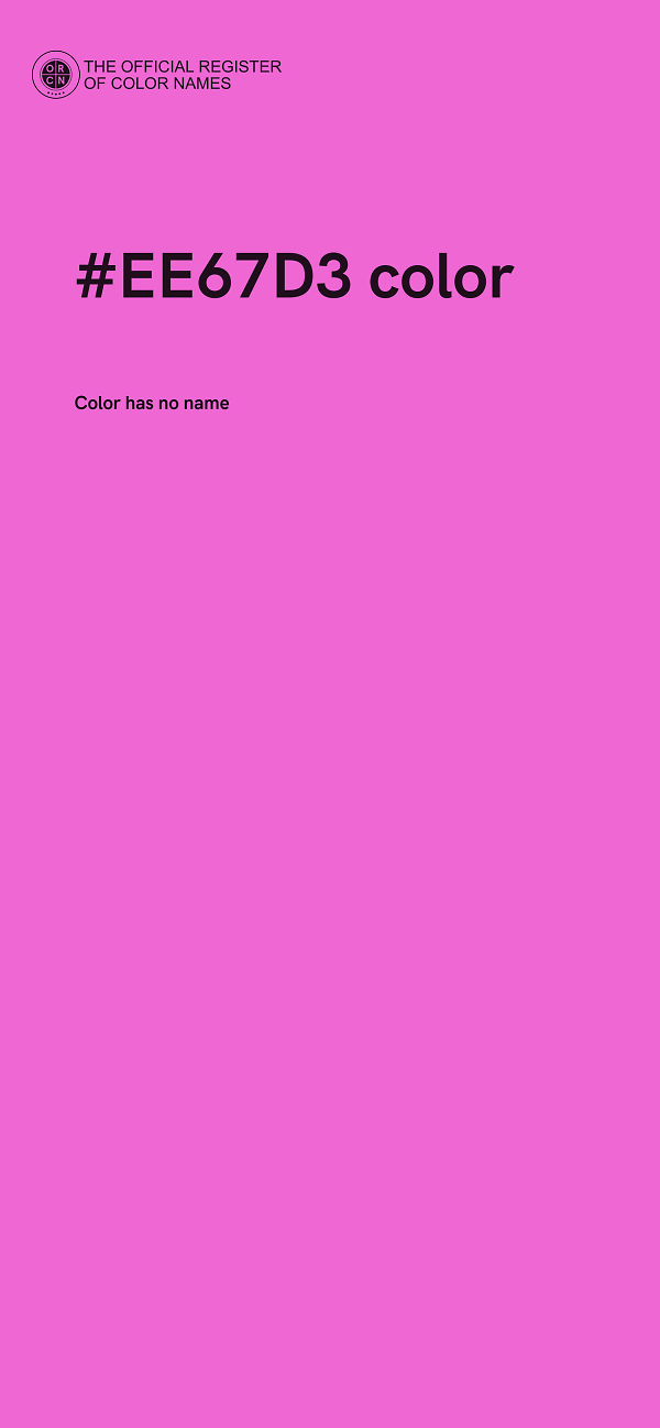 #EE67D3 color image