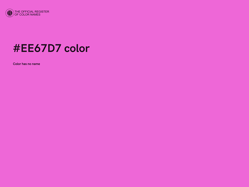 #EE67D7 color image