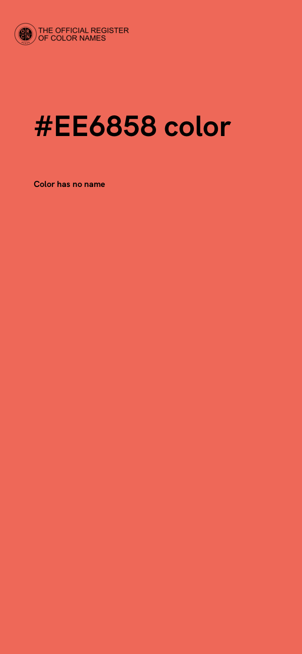 #EE6858 color image