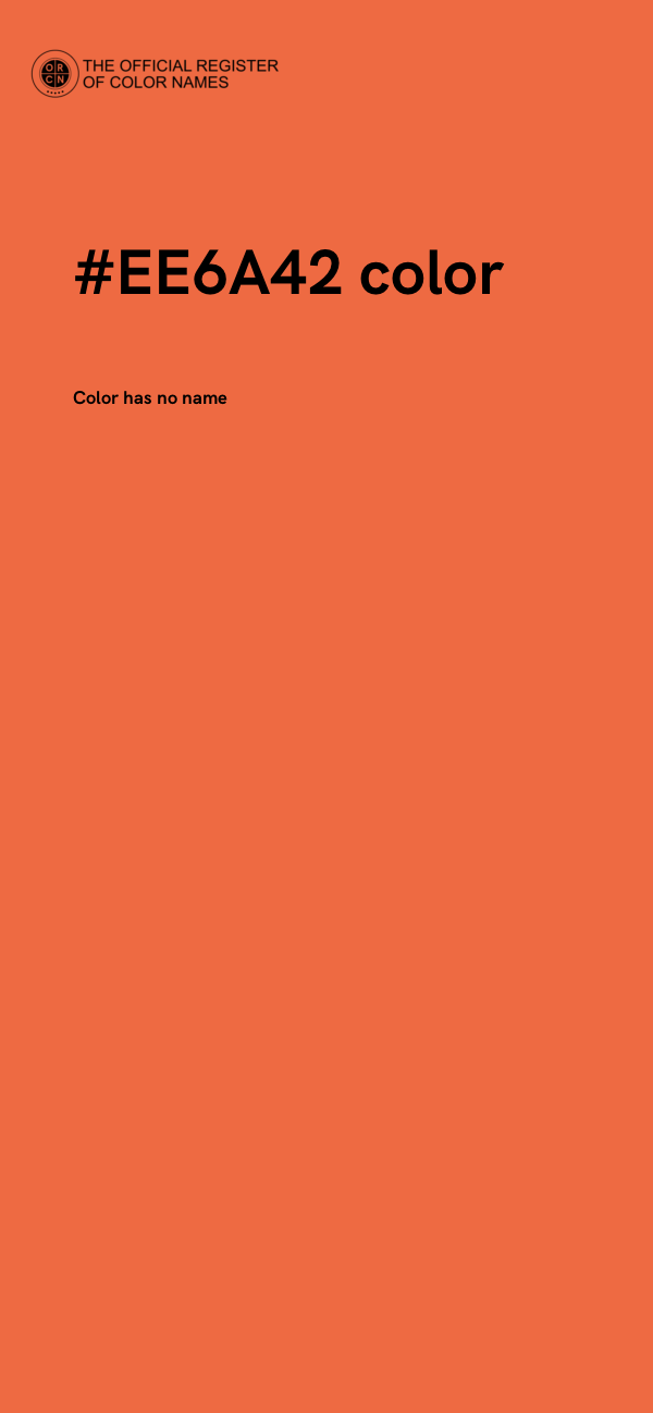 #EE6A42 color image