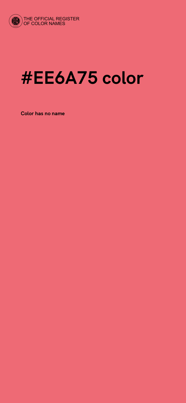 #EE6A75 color image