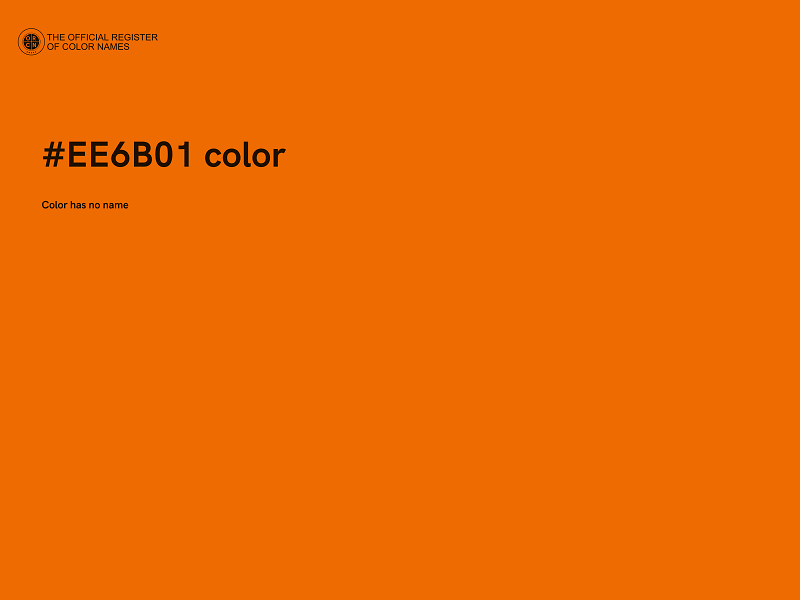 #EE6B01 color image