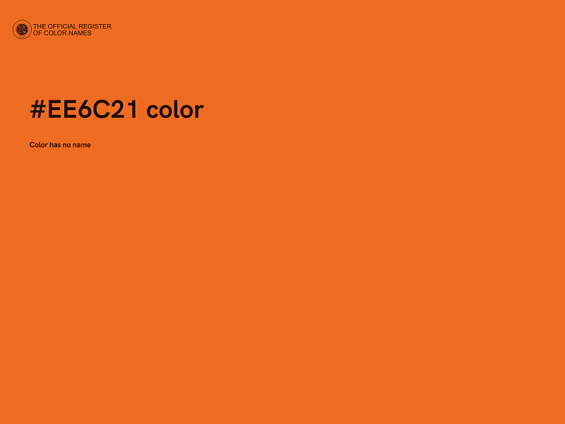 #EE6C21 color image