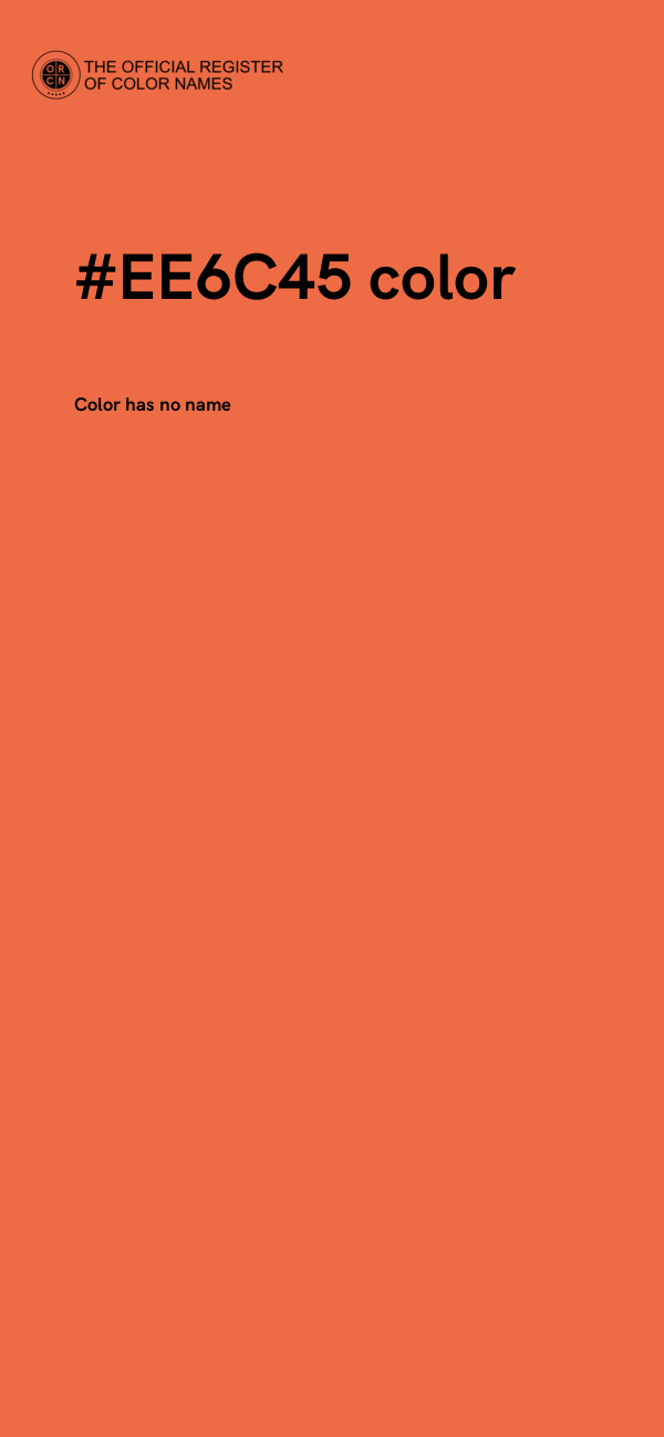 #EE6C45 color image