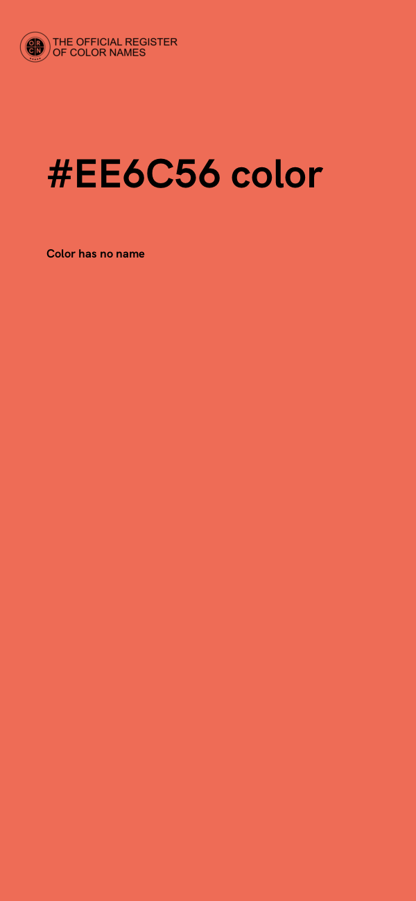 #EE6C56 color image