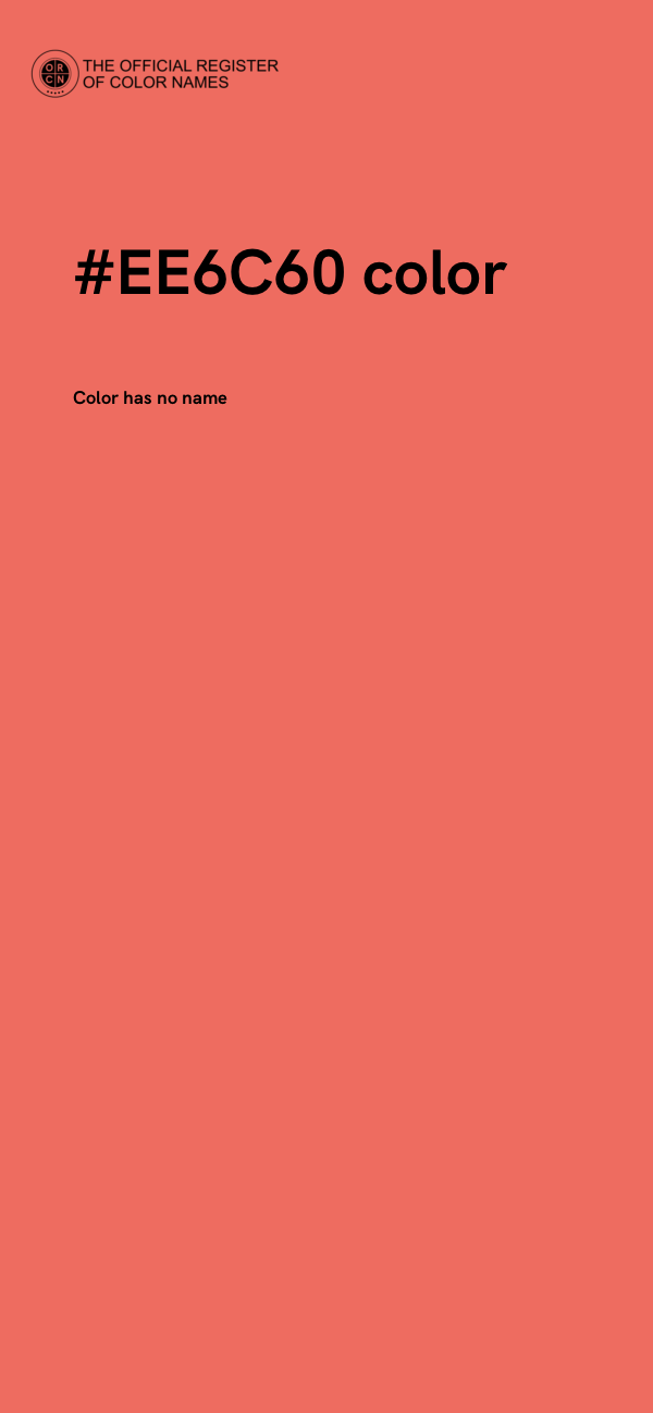 #EE6C60 color image