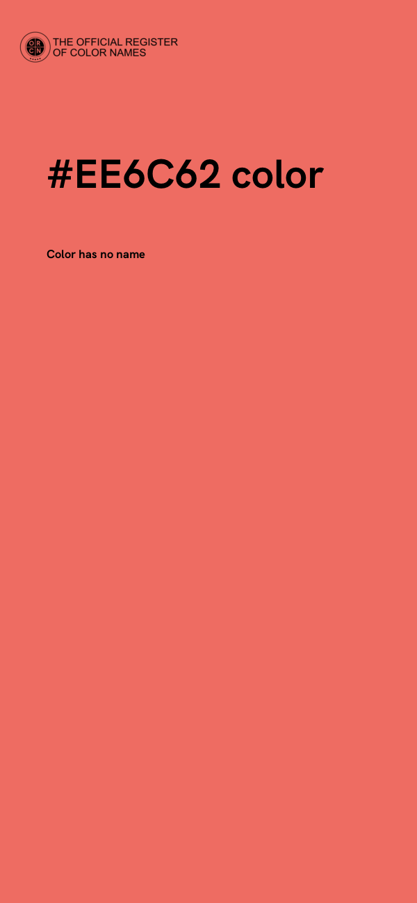 #EE6C62 color image