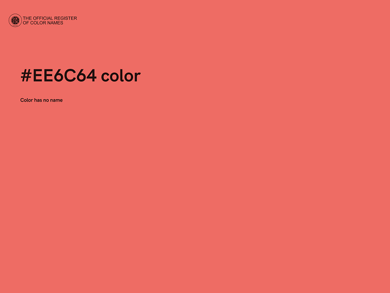 #EE6C64 color image