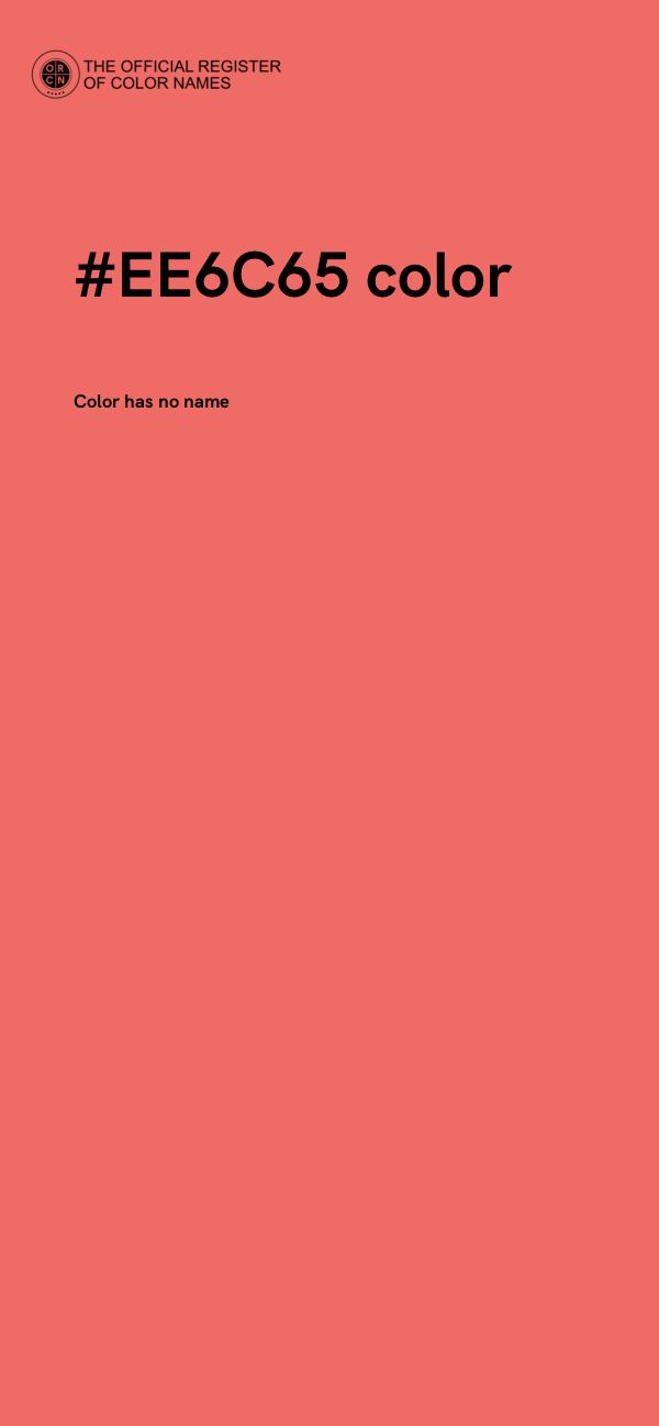 #EE6C65 color image