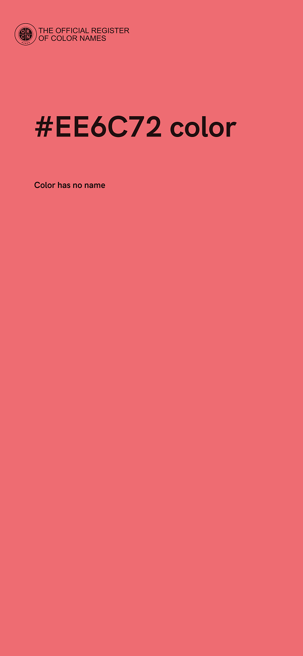 #EE6C72 color image