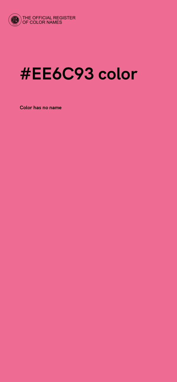#EE6C93 color image