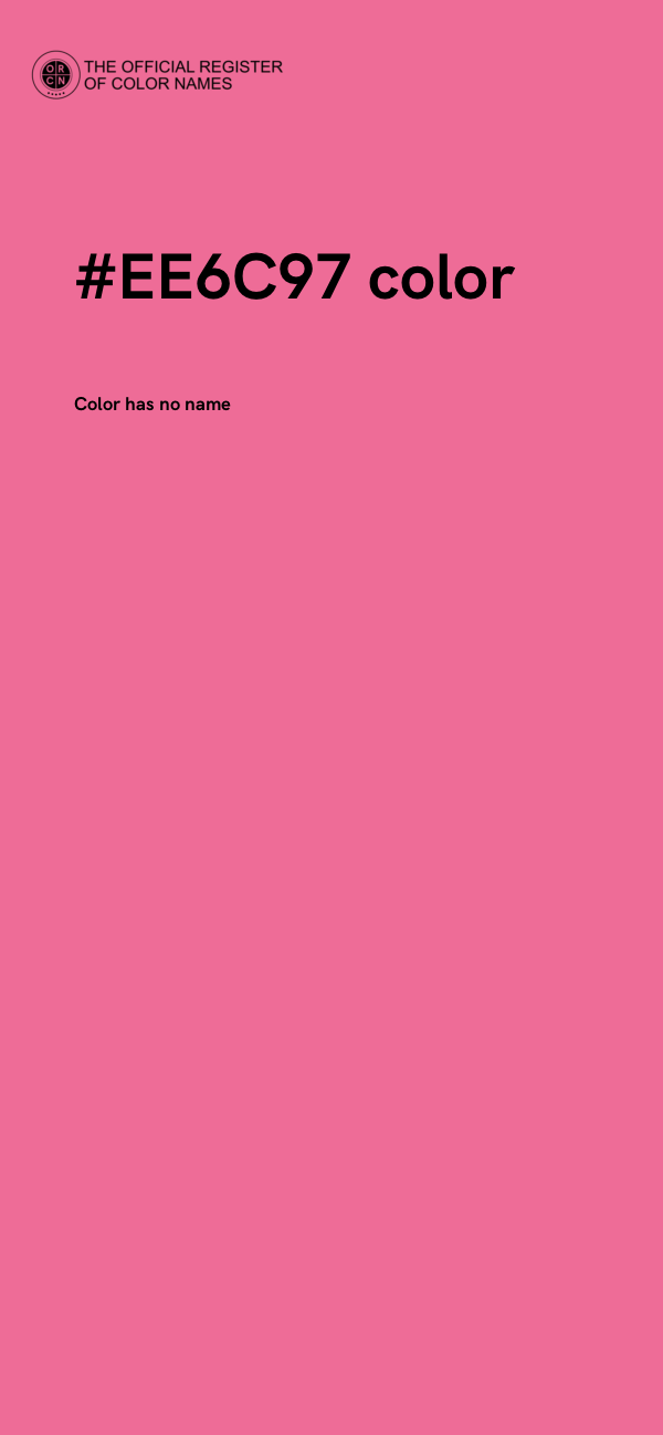 #EE6C97 color image