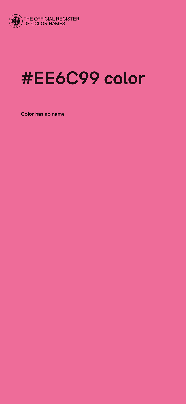 #EE6C99 color image