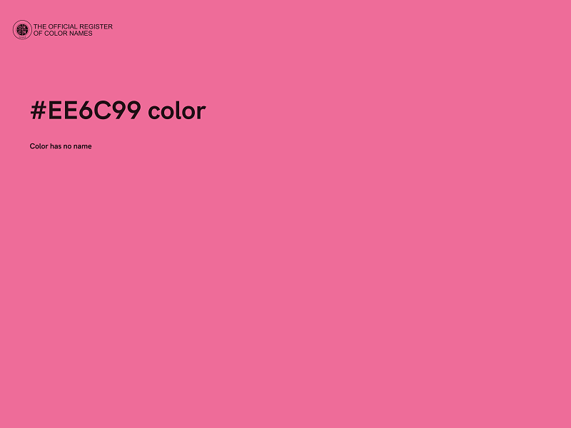 #EE6C99 color image