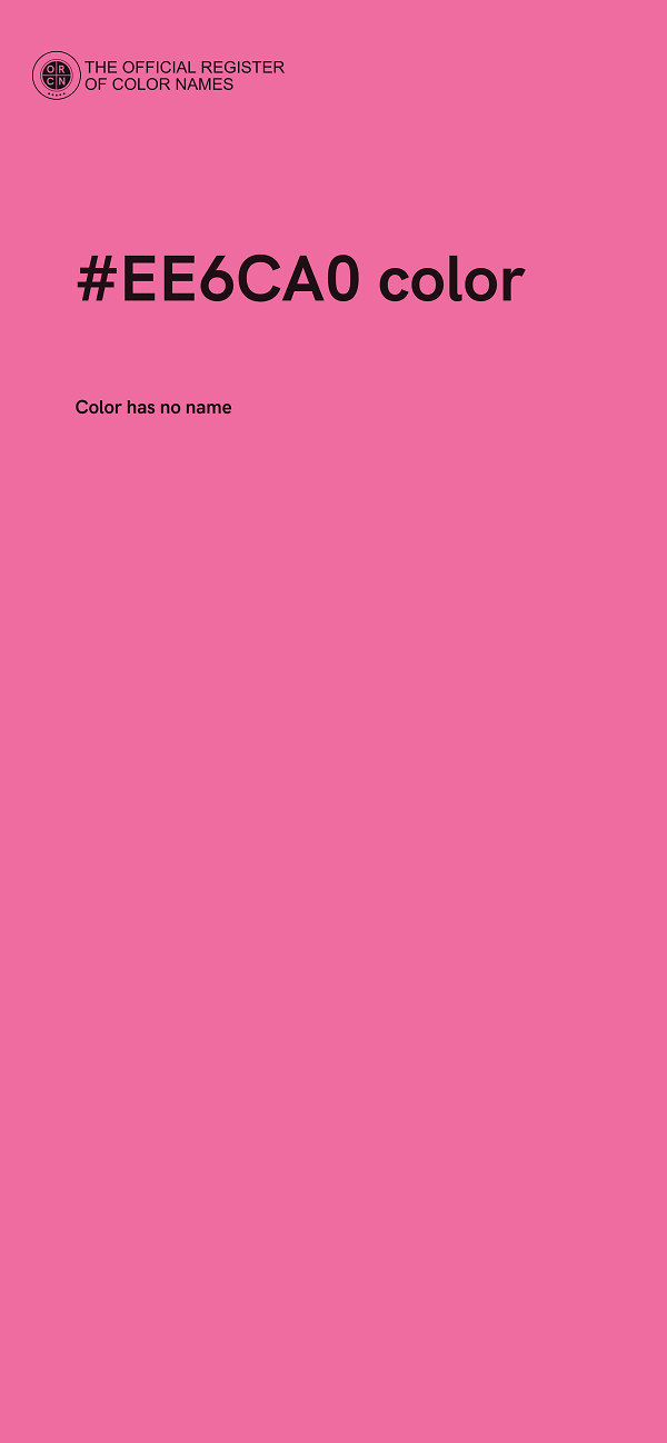 #EE6CA0 color image
