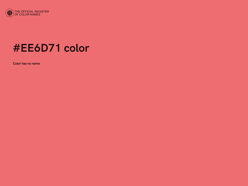 #EE6D71 color image