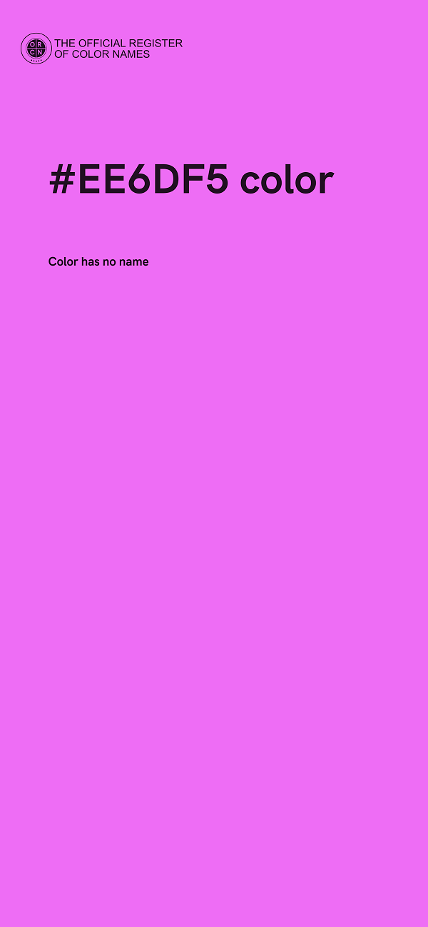 #EE6DF5 color image