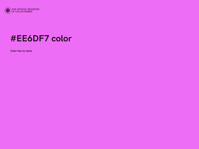 #EE6DF7 color image