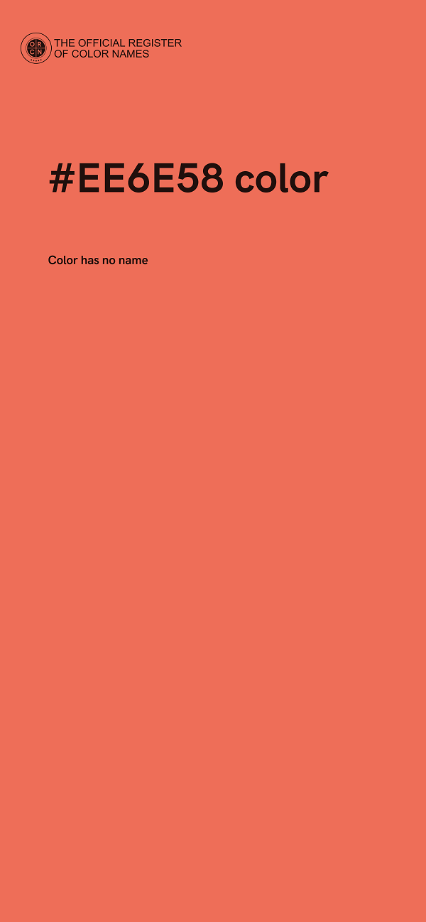 #EE6E58 color image