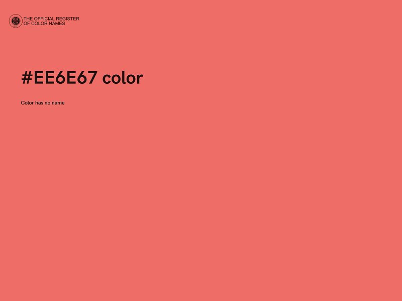 #EE6E67 color image