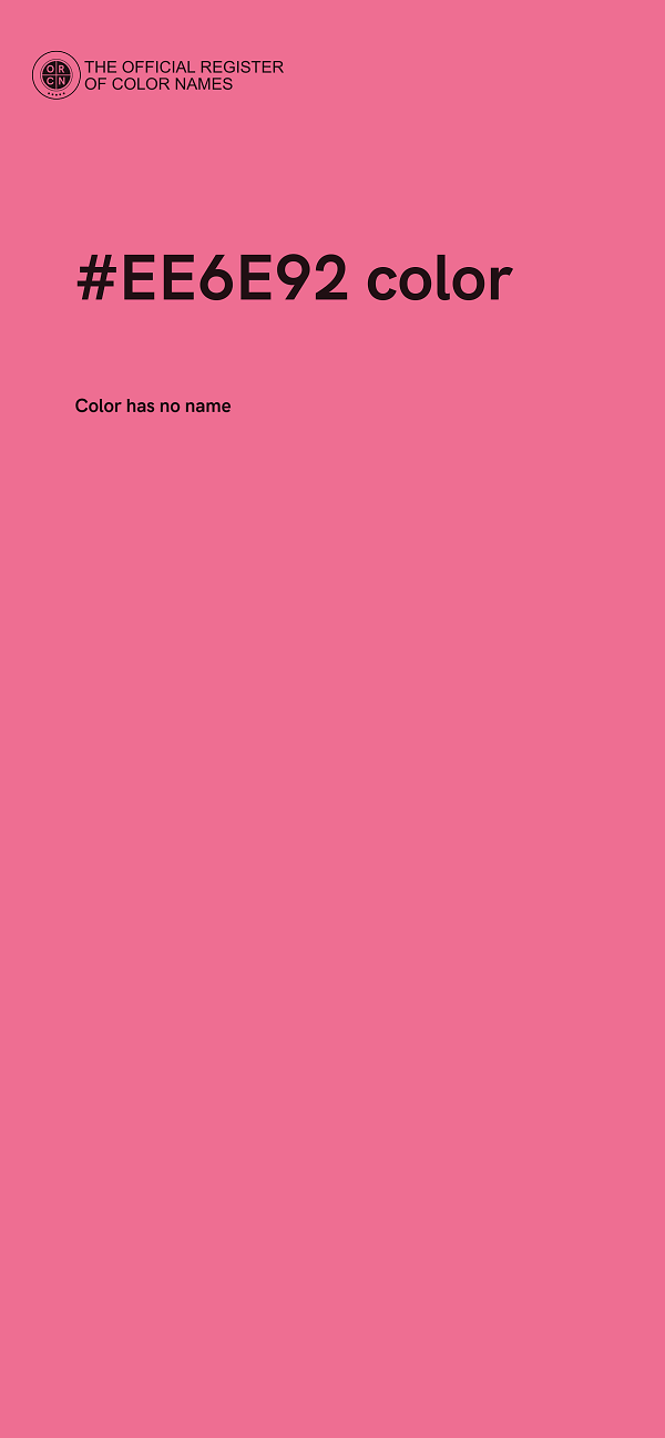 #EE6E92 color image