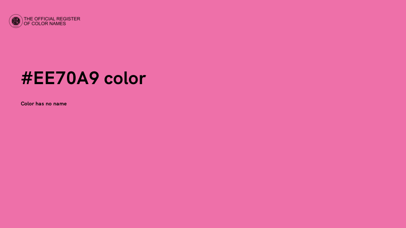 #EE70A9 color image
