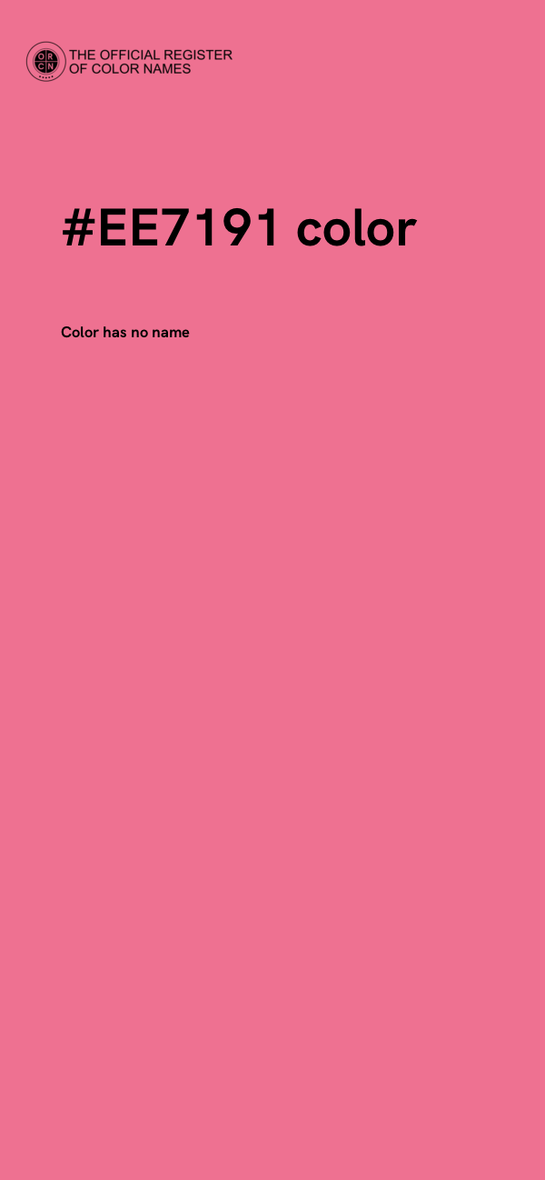 #EE7191 color image