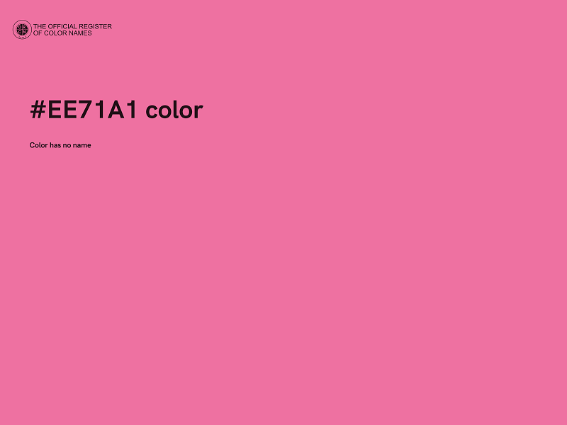 #EE71A1 color image