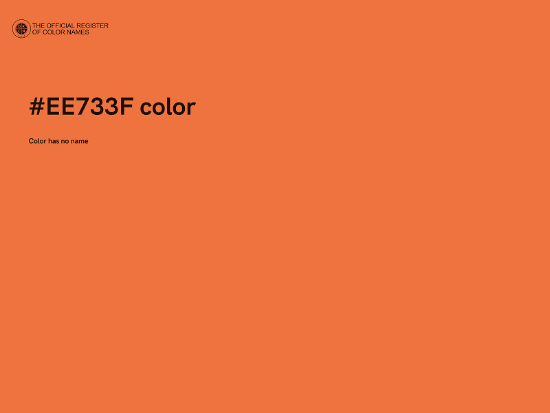 #EE733F color image