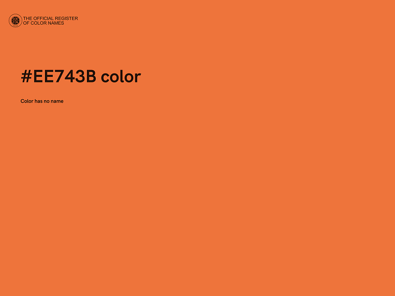 #EE743B color image
