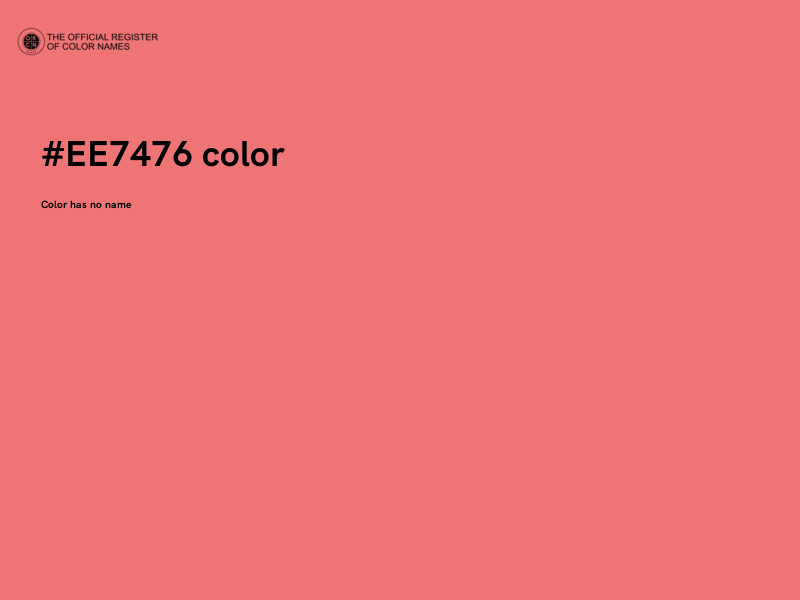 #EE7476 color image