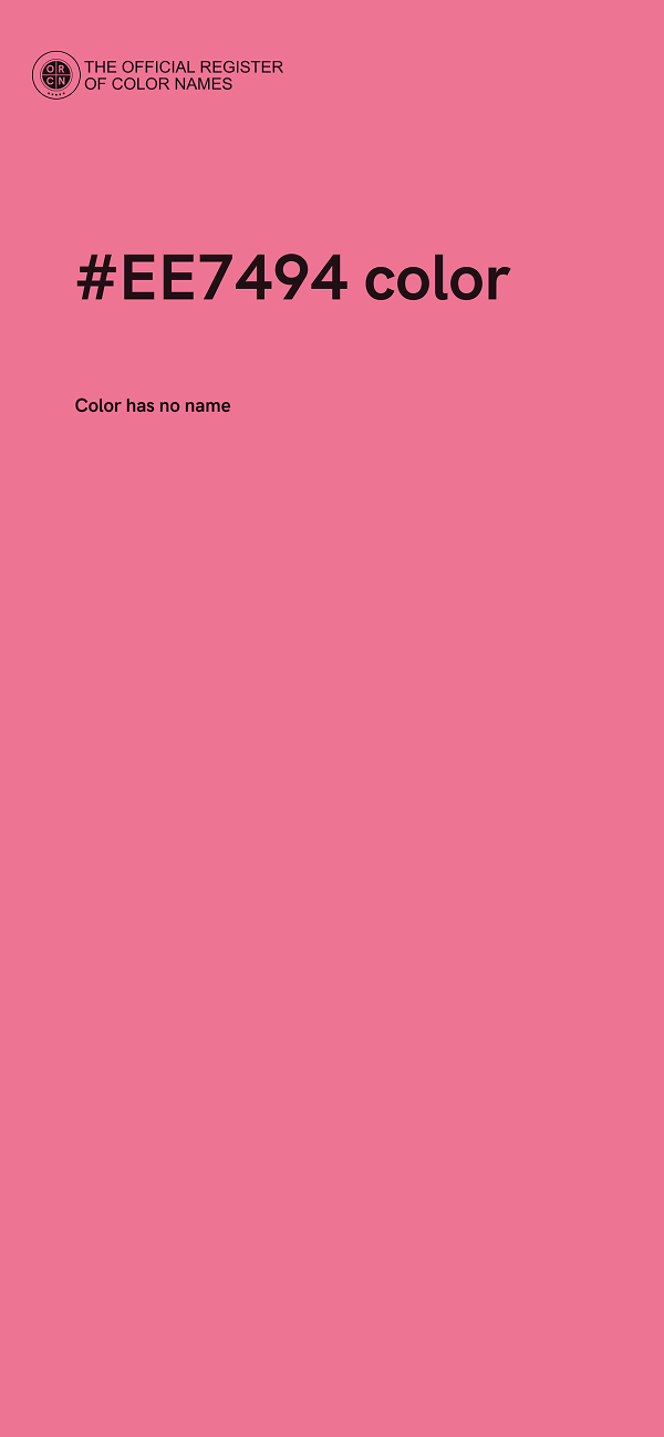 #EE7494 color image