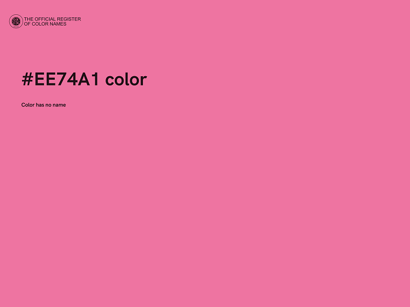 #EE74A1 color image