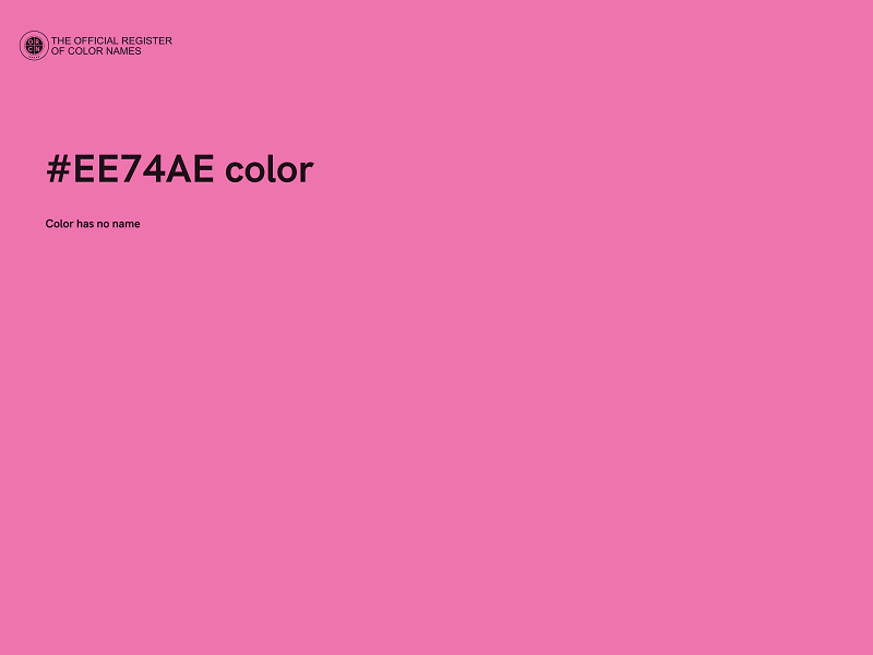 #EE74AE color image