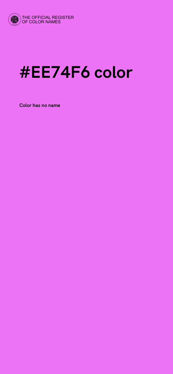 #EE74F6 color image