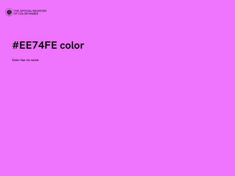 #EE74FE color image