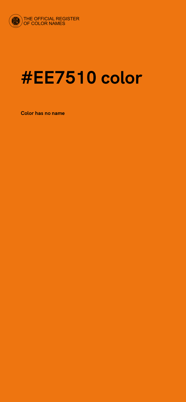 #EE7510 color image