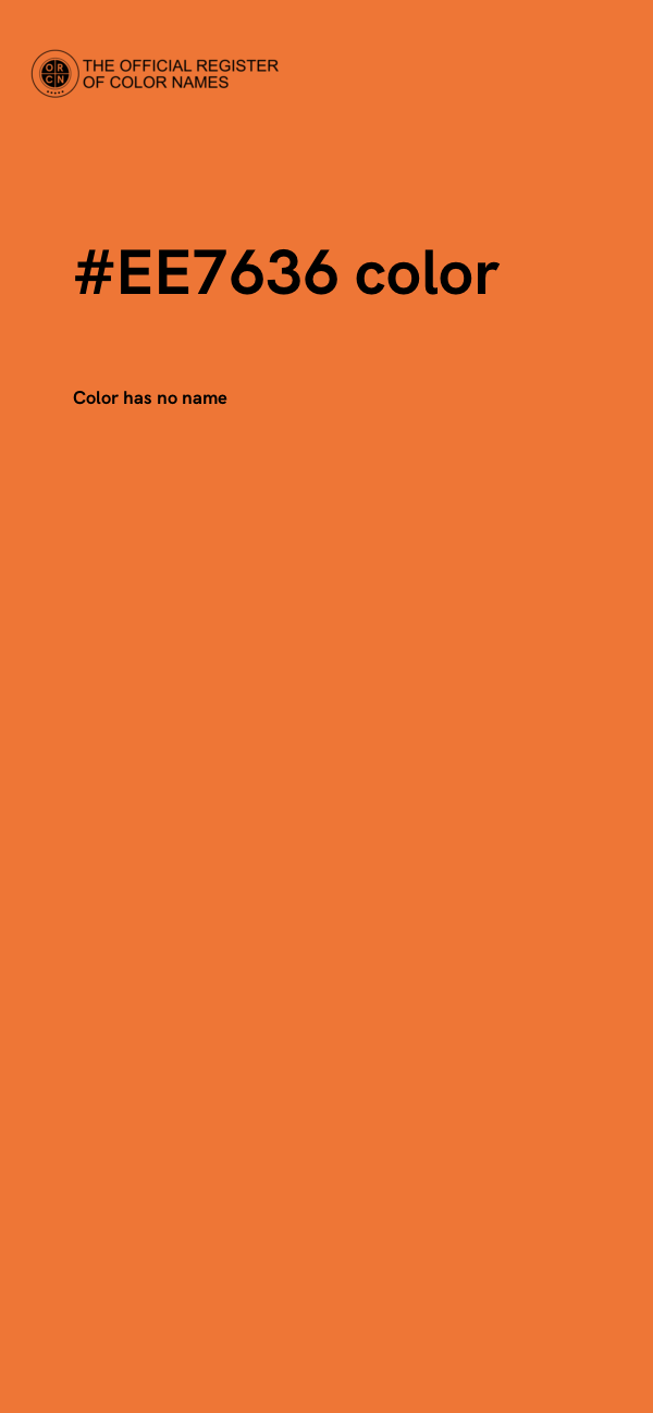 #EE7636 color image
