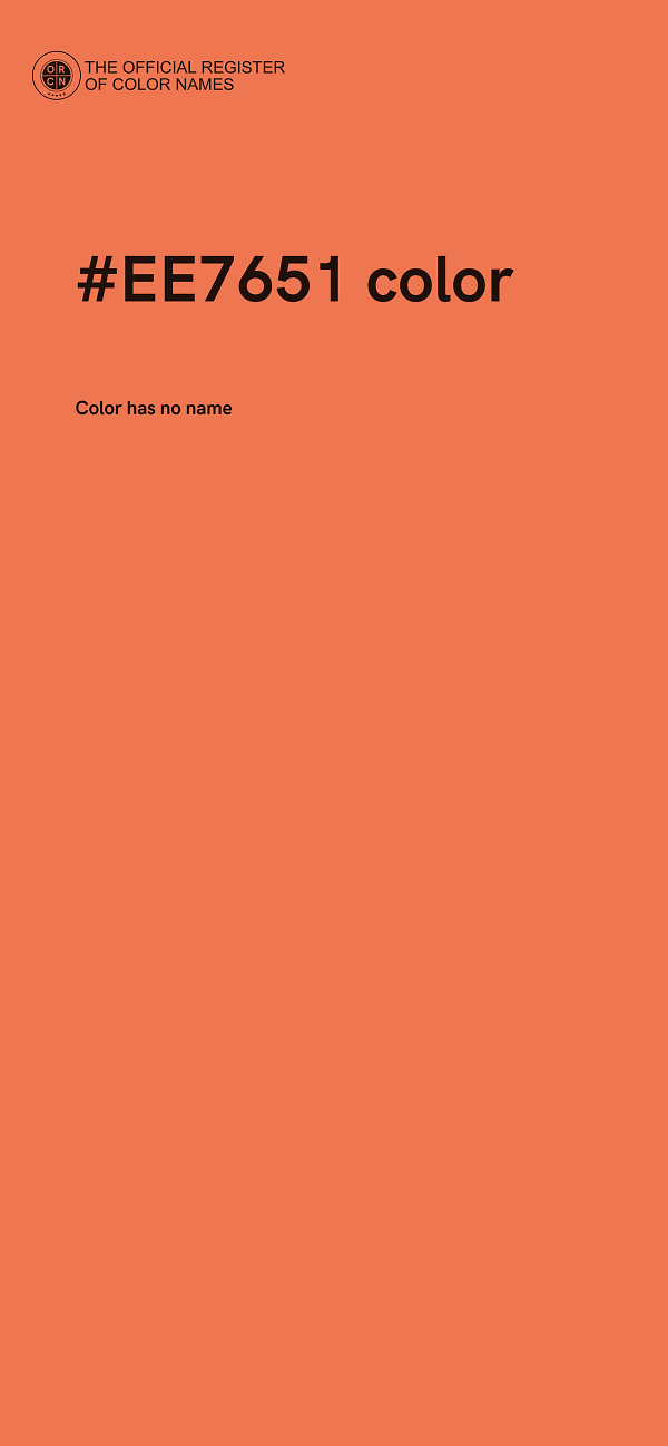 #EE7651 color image