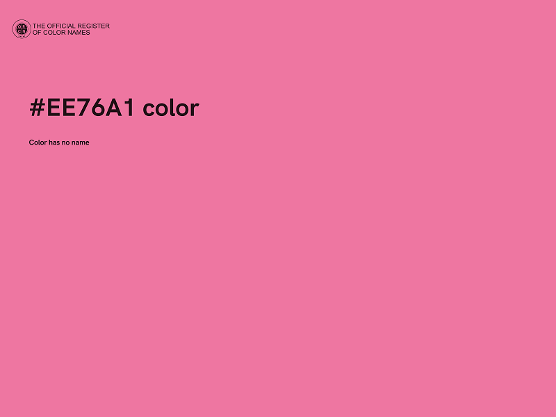 #EE76A1 color image