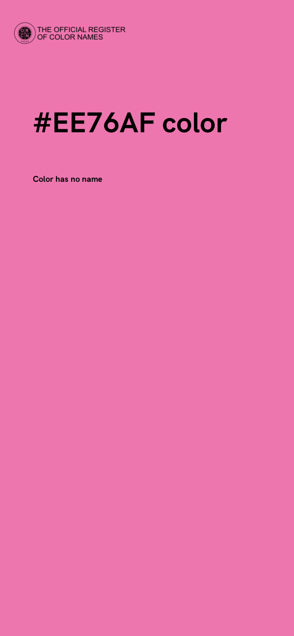 #EE76AF color image