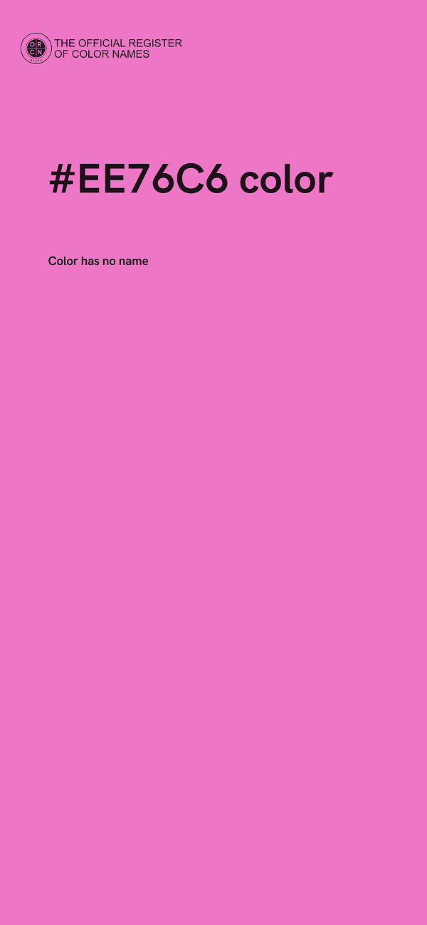 #EE76C6 color image