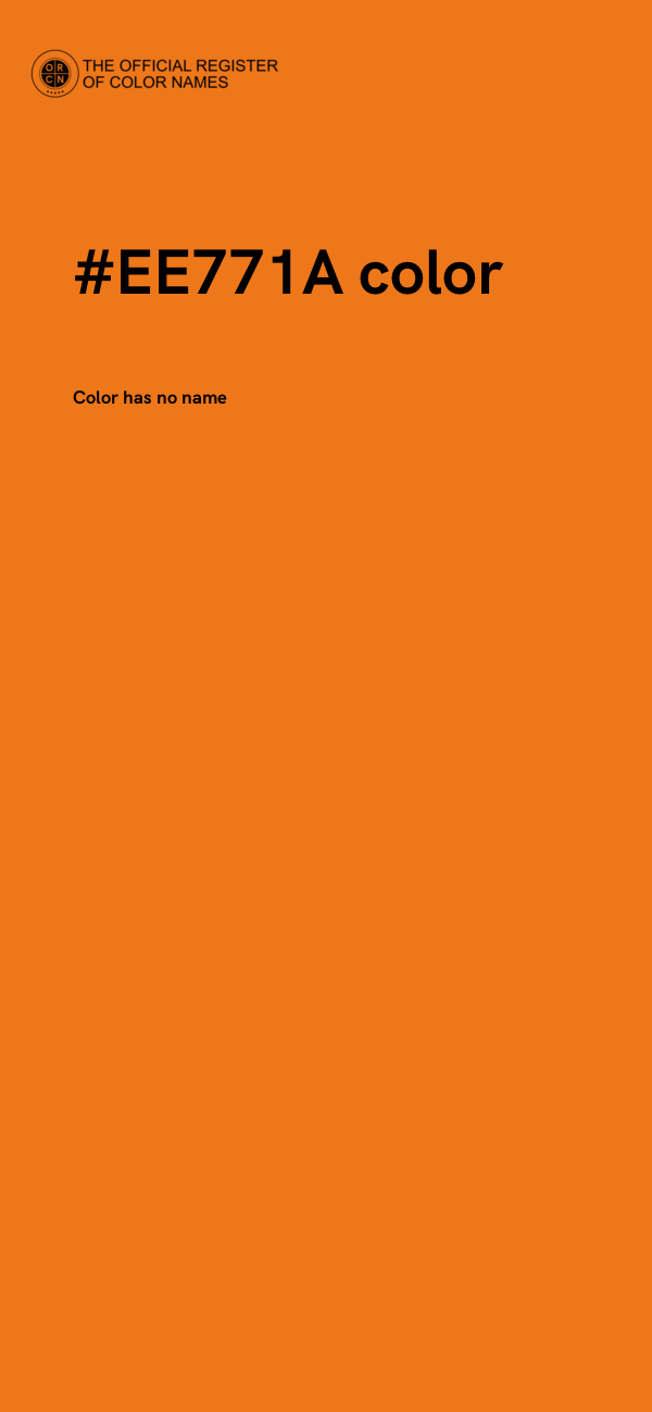 #EE771A color image