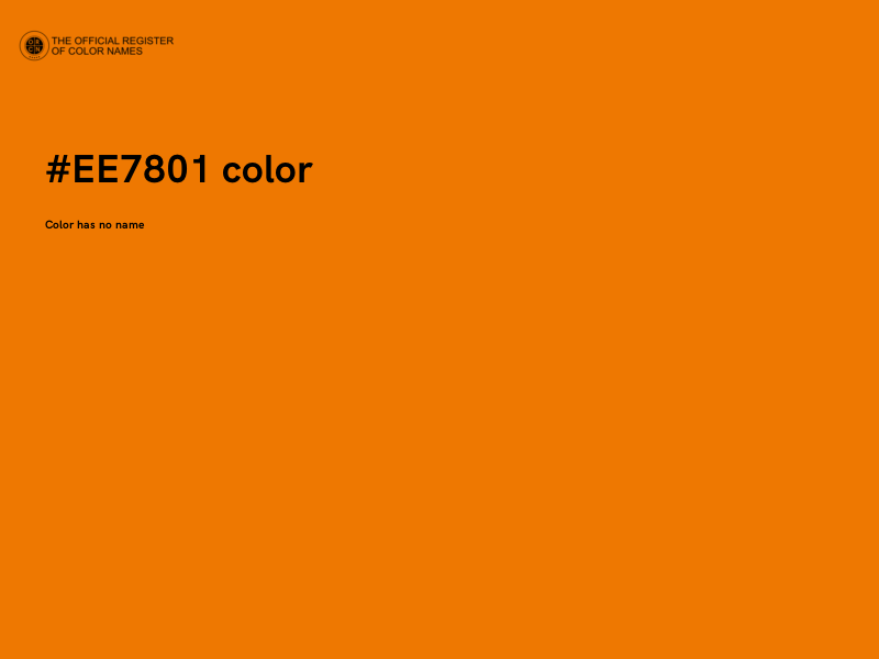 #EE7801 color image